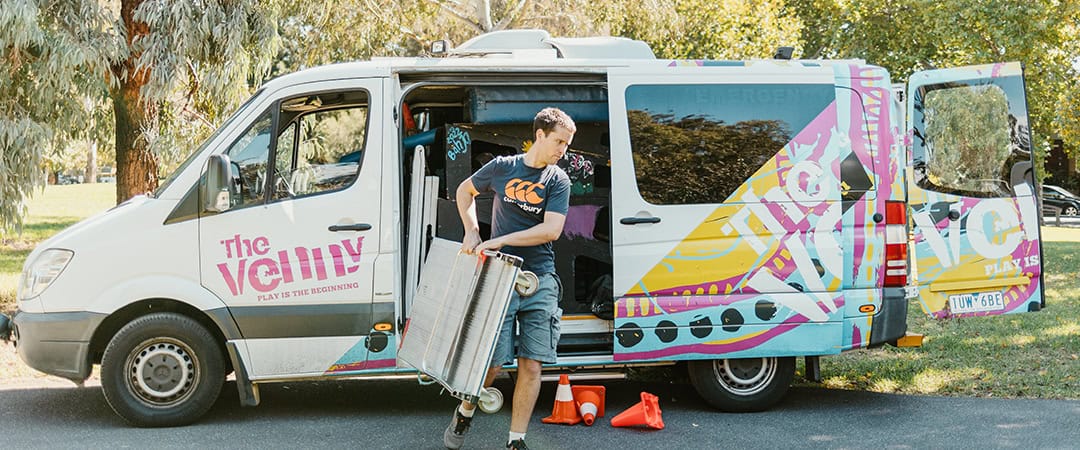The Venny food van providing nutritious meals for children and families in need.